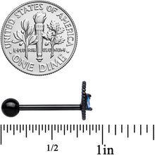将图片加载到图库查看器,Aqua Gem Black Alien Barbell Tongue Ring