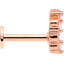 Load image into Gallery viewer, 16G 5/16 Clear CZ Gem Rose Gold Tone Elegant Labret Monroe Tragus