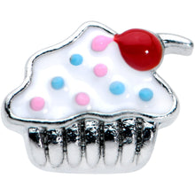 将图片加载到图库查看器,20G 5/16 Red White Sprinkle Cherry Cupcake L Shaped Nose Ring