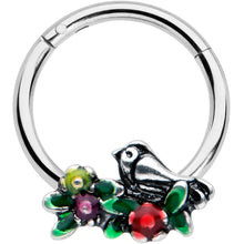 Load image into Gallery viewer, 16G 3/8 Perching Bird Cartilage Hinged Segment Ring