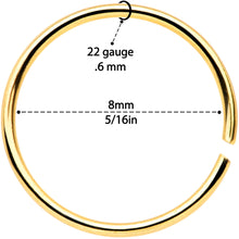 Load image into Gallery viewer, 22G 5/16 Gold Tone Anodized Seamless Circular Ring Set of 12