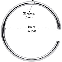 Load image into Gallery viewer, 22G 5/16 Steel Gold Tone Anodized Seamless Circular Ring Set of 12