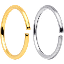 将图片加载到图库查看器,20G 5/16 Steel Gold Tone Anodized Seamless Circular Ring Set of 12