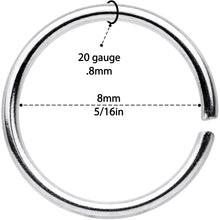 将图片加载到图库查看器,20G 5/16 Steel Gold Tone Anodized Seamless Circular Ring Set of 12