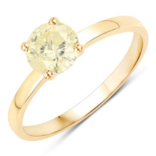 Load image into Gallery viewer, 0.85 Carat Genuine TLC Diamond 14K Yellow Gold Ring