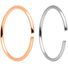 Load image into Gallery viewer, 22G 5/16 Steel Rose Gold Tone Anodized Seamless Circular Ring Set of 12