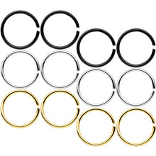 Load image into Gallery viewer, 20G 5/16 Black Gold Tone Anodized Seamless Circular Ring Set of 12