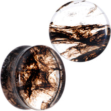 将图片加载到图库查看器,Clear Brown Glass Boho Saddle Plug Set