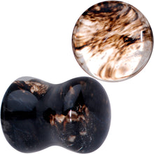 将图片加载到图库查看器,Clear Brown Glass Boho Saddle Plug Set