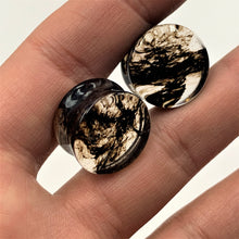 将图片加载到图库查看器,Clear Brown Glass Boho Saddle Plug Set