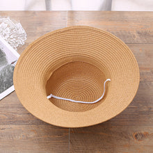 Load image into Gallery viewer, Girls Hats Children Raw Edge Straw Hat For Girls Kids Sun Cap Girls Hat Baby Beach Caps In leegant Modern Design