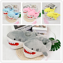 将图片加载到图库查看器,Warm Shark Womens Home Slippers Fashion Plush Winter Funny Elegant Women Slippers Cute Cartoon Shark Indoor Warm Home Cotton Slippers