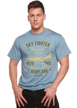 Load image into Gallery viewer, Sky Fighter Spun Bamboo® Men's Bamboo Viscose/Organic Cotton Short Sleeve Graphic T-Shirt