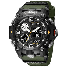 Load image into Gallery viewer, Sport Watch For Men WIth Dual Time Waterproof 50M Miliatry Watches Chronograph Alarm Army Wristwatch