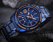Load image into Gallery viewer, Men's Luxury Stainless steal Waterproof Watch With Day And Date Display Unique Design Perfect Gift In Modern Metal Men Wrist Watch Design