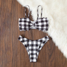 Load image into Gallery viewer, Solid Bikini Set Swimsuit Women Bikini Swimwear Female Halter Top Bathing Suit Swimming Wear Bikini High Cut Swimsuit High Waist Plus Size Summer Swimwear