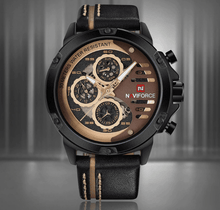 Load image into Gallery viewer, Men's Sports Waterproof Watch With Chronometers And Leather Belt Multifunction Wristwatch Unique Design Perfect Gift