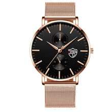 将图片加载到图库查看器,Black 3Bar Watch Men Women'S Watches Ladies Watch With Crystals Fashion Stainless Steel Band Comfortable Wristwatch
