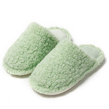 将图片加载到图库查看器,Comfortable Cotton Slippers Home Women Winter Indoor Non-Slip Warmth Shoes Couple Plush Slippers Unisex Men's And Women's House Slippers Indoor Memory Foam Cotton Slippers
