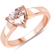 Load image into Gallery viewer, 0.90 Carat Genuine Morganite .925 Sterling Silver Ring