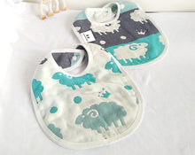 Load image into Gallery viewer, Two sides 100% Cotton Gauze Baby Bibs 6 Layers All Seasons Infant Unisex Clothing Accessories Bibs For Baby and Kids