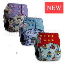 将图片加载到图库查看器,Modern Luxury Printed Washable Real Cloth Pocket Nappy,3 nappies/diapers Set For Girls and Boys Baby In Elegant Style