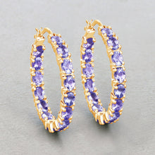 Load image into Gallery viewer, 5.10 Carat Genuine Tanzanite .925 Sterling Silver Earrings