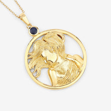 将图片加载到图库查看器,0.27 Carat Genuine Blue Sapphire .925 Sterling Silver Pendant