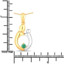 Load image into Gallery viewer, 0.17 Carat Genuine Emerald .925 Sterling Silver Pendant