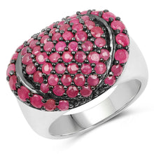 Load image into Gallery viewer, 3.35 Carat Genuine Ruby .925 Sterling Silver Ring