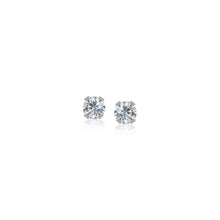 Load image into Gallery viewer, 14k White Gold White Cubic Zirconia 2mm Stud Earrings