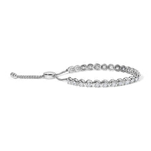 Load image into Gallery viewer, 14K White Gold 6.00 Cttw Diamond 4â€-10†Adjustable Bolo Tennis Bracelet (I-J Color, I1-I2 Clarity)