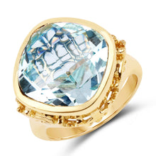 Load image into Gallery viewer, 12.79 Carat Genuine Blue Topaz .925 Sterling Silver Ring