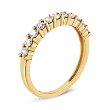 Load image into Gallery viewer, IGI Certified 1/2 Cttw Diamond 10K Yellow Gold Prong Set Fluted Band Style Wedding Ring (J-K Color, I1-I2 Clarity) - Size 7