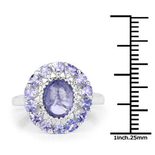 Load image into Gallery viewer, 3.85 Carat Genuine Tanzanite .925 Sterling Silver Ring