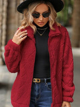 Load image into Gallery viewer, Women's Fuzzy Zip-Up Jacket with Pockets – Soft & Cozy Long Sleeve Outerwear