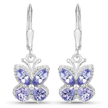 Load image into Gallery viewer, 2.08 Carat Genuine Tanzanite .925 Sterling Silver Earrings