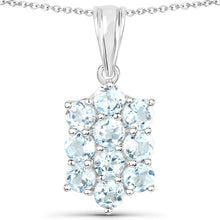 Load image into Gallery viewer, 8.80 Carat Genuine Blue Topaz .925 Sterling Silver 3 Piece Jewelry Set (Ring, Earrings, and Pendant w/ Chain)