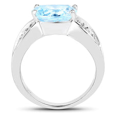 Load image into Gallery viewer, 4.77 Carat Genuine Blue Topaz and Tanzanite .925 Sterling Silver Ring