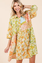 将图片加载到图库查看器,New Summer Floral Button Detail Long Sleeve Shirt Dress For Women – Elegant, Trendy, Fluttering, Feminine & Timeless Chic
