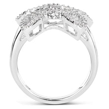 Load image into Gallery viewer, 0.58 Carat Genuine White Diamond .925 Sterling Silver Ring