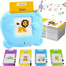 Load image into Gallery viewer, Flash Card Learning Toy β 112 Cards, 224 Words | USB Rechargeable Reading Toy for Kids (Pink/Blue)