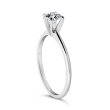 将图片加载到图库查看器,14K White Gold 1/2 Cttw Round Lab Grown Diamond 4 Prong Solitaire Engagement Ring (F-G Color, VS2-SI1 Clarity) - Size 7