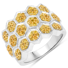 Load image into Gallery viewer, 0.75 Carat Genuine Yellow Diamond .925 Sterling Silver Ring