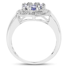 Load image into Gallery viewer, 1.19 Carat Genuine Tanzanite .925 Sterling Silver Ring