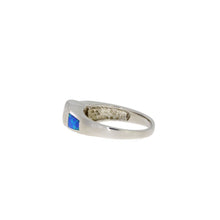 Load image into Gallery viewer, Cubic Zirconia Created Opal Ring Sterling Silver