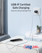 Load image into Gallery viewer, Anker USB-C to USB-C Cable (3 ft / 6 ft, 240W, Upcycled-Braided)
