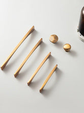 将图片加载到图库查看器,6PCS Set Nordic Modern Glam Brushed Bronze Drawer Knobs Kitchen Door Handles Cupboard Door Handle Cabinet Handles for Furniture Hardware Brushed Brass Handle Modern Minimalist Cabinet Pull Drawer Handle Wardrobe Cabinet Hardware