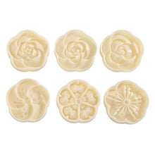 将图片加载到图库查看器,6pcs/set Flower Shaped Mooncake Mold Cake Mold Hand Pressure Fondant Moon Cake Decorating Tools Cookie Cutter Baking Tool Moon Cake Mold With 6 Stamps Flowers Design Hand Pressure Fondant Decoration Cookie Cutter