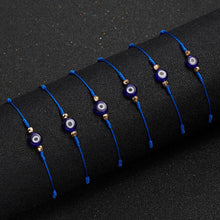 将图片加载到图库查看器,6pcs/set Handmade Bracelets Braided Red Black Rope 7 Knots Lucky Jewelry Friendship Protection Bracelet Red Comfortable Bracelet Small Eye Bracelet For Kids